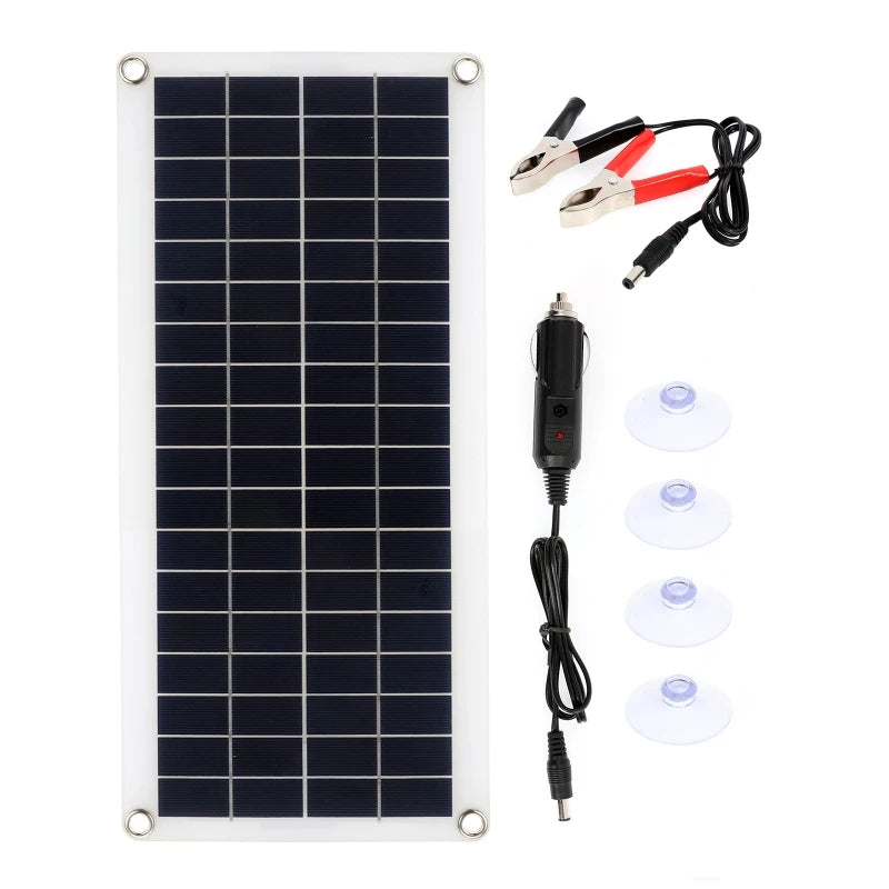 300W/m2 Solar Panel Dual USB Output Solar Cells with 10A/20A/30A/40A/50A/60A Solar Controller for Car Yacht Battery Boat Charger