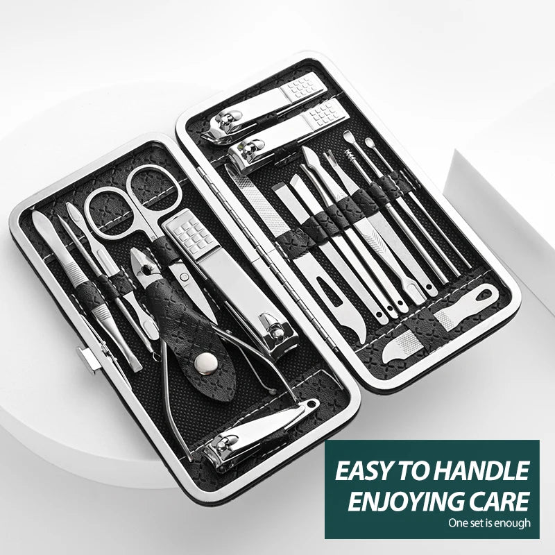 18-Piece Nail Clipper Set - Professional Manicure Kit