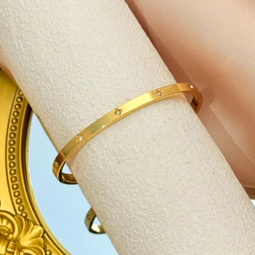 18K Gold Stainless Steel Bracelet - Women's Fashion