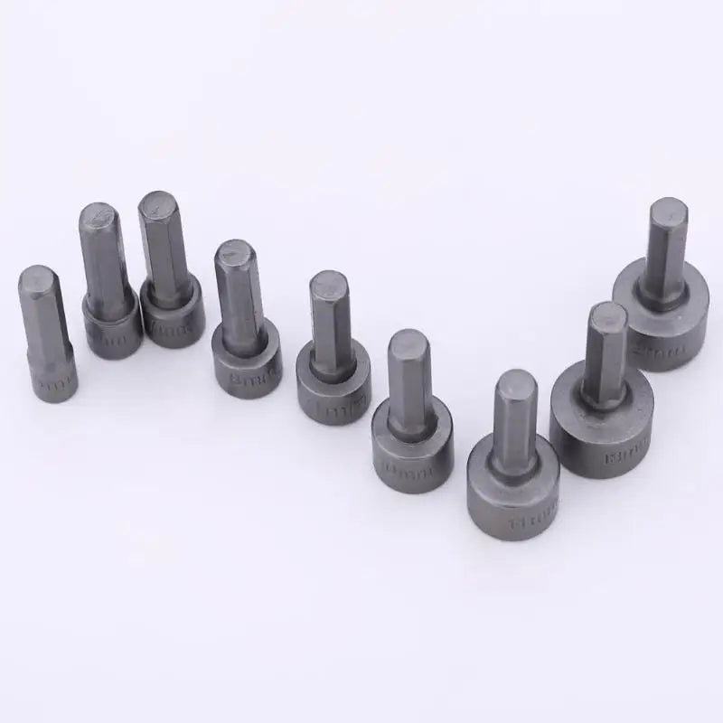 9-Piece Hex Socket Set - 5mm-13mm Nut Driver